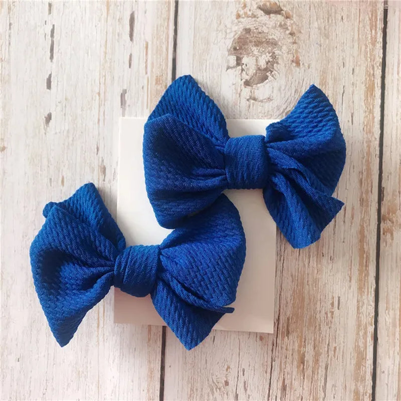 Baby Headwear Toddler Kids Hair Clip Baby Girls 2Pcs Hairbows Solid Color Bowknot Baby Cute Accessories 9 Colors Newest Trendy