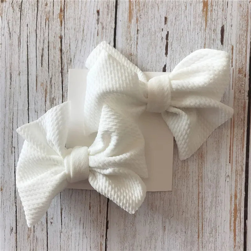 Baby Headwear Toddler Kids Hair Clip Baby Girls 2Pcs Hairbows Solid Color Bowknot Baby Cute Accessories 9 Colors Newest Trendy