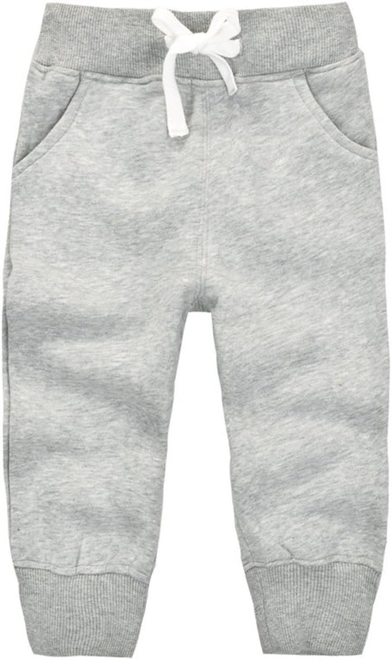 Unisex Toddler Jogger Pants Kids Cotton Elastic Waist Winter Baby Sweatpants Pants 1-5Years