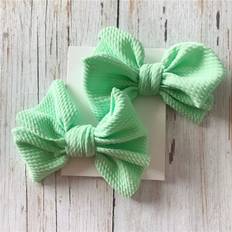 Baby Headwear Toddler Kids Hair Clip Baby Girls 2Pcs Hairbows Solid Color Bowknot Baby Cute Accessories 9 Colors Newest Trendy